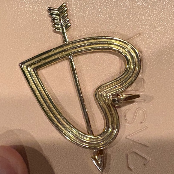 Adina Reyter Gold Heart Arrow Charm with Diamonds - Picture 12 of 12